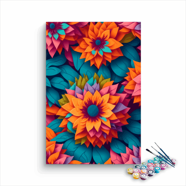 Vibrant Petal Layers Paint by Numbers Kit