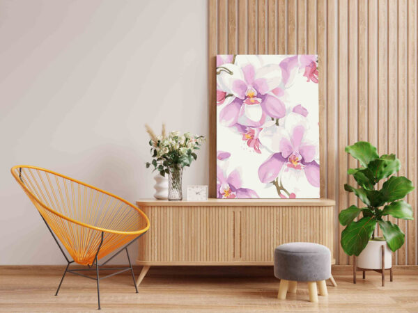 Elegant Orchid Bloom Paint by Numbers Kit - Image 2