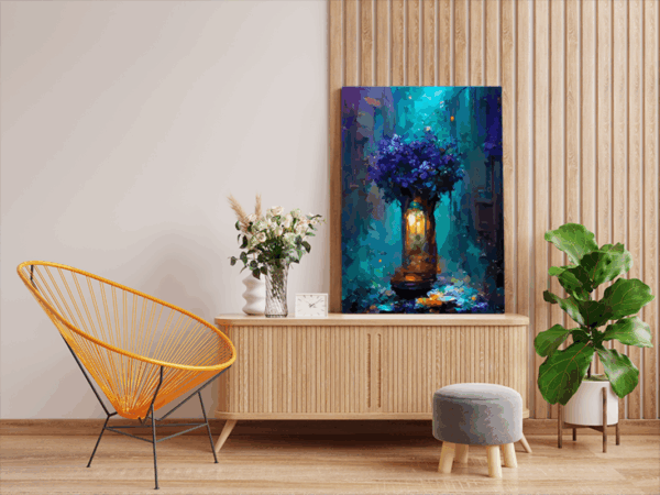 Midnight Bloom: Enchanted Street Paint by Numbers Kit - Image 2
