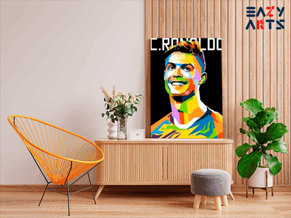 Cristiano Ronaldo Abstract Paint By Numbers kit - Image 2