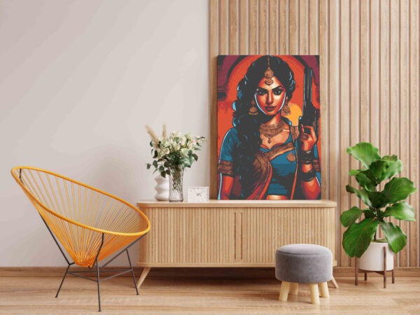 Desi Warrior Queen Paint by Numbers Kit - Image 2