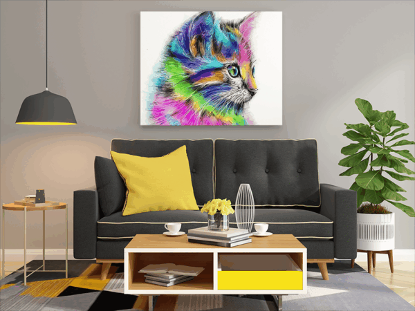 Rainbow Kitten Paint by Numbers Kit - Image 2