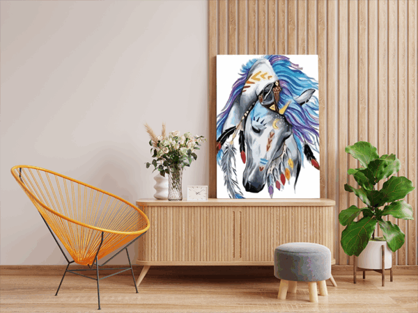 Tribal Spirit Horse Paint by Numbers Kit - Image 2