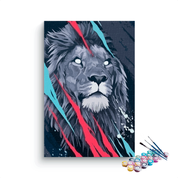 Male Lion Paint by Numbers Kit