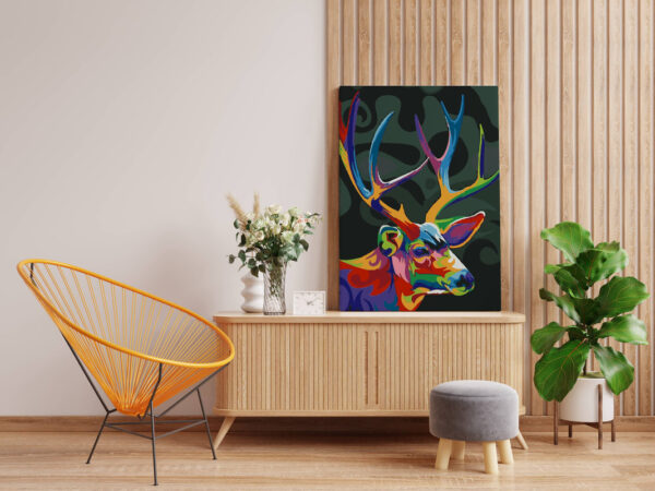 Deer Abstract Paint by Numbers Kit - Image 2