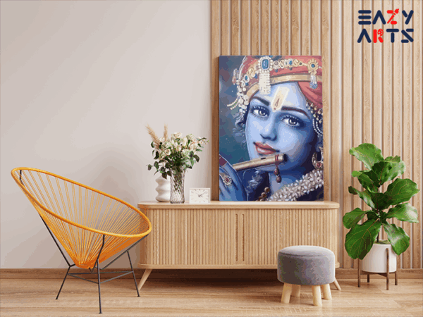 Divine Melody: Krishna with Flute Paint by Numbers Kit - Image 2