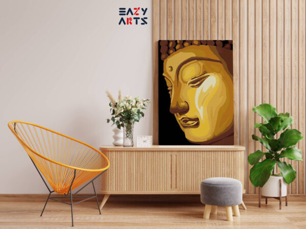 Lord Buddha Closeup Paint By Numbers kit - Image 2