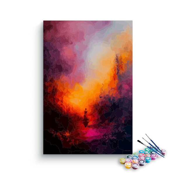 Abstract Sunset Silhouette Paint by Numbers Kit
