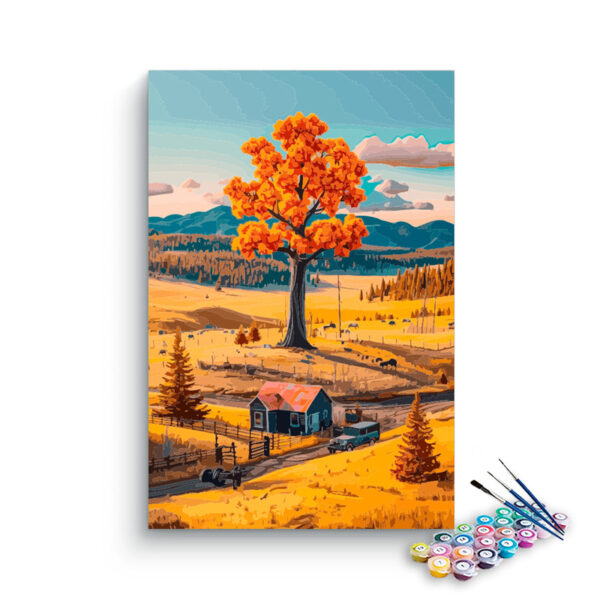 Golden Countryside Paint by Numbers Kit