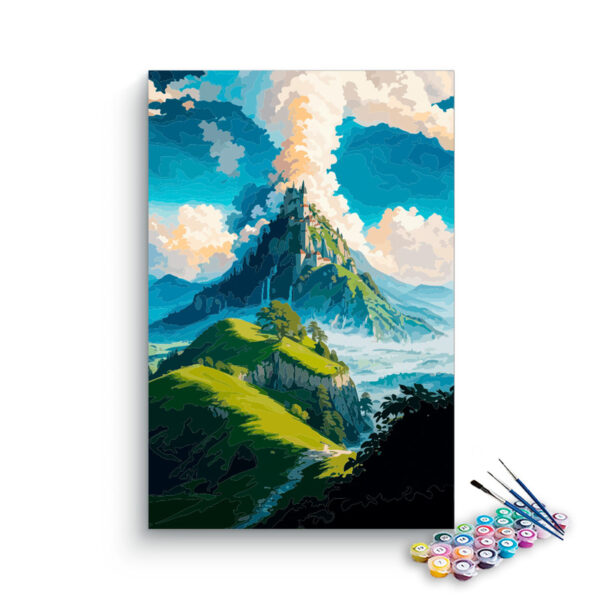 Mountain Castle Retreat Paint by Numbers Kit