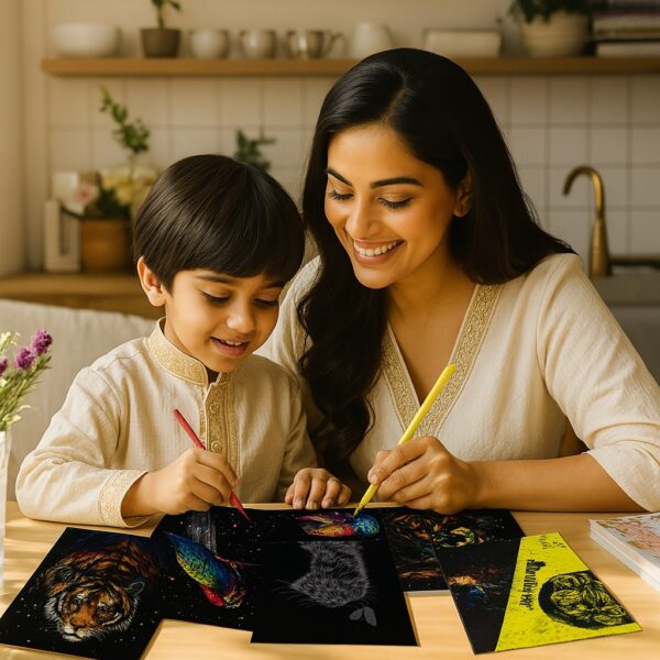 World Landmarks Scratch Painting Kit – Eiffel Tower, Pyramids, Mount Fuji & More - Image 5