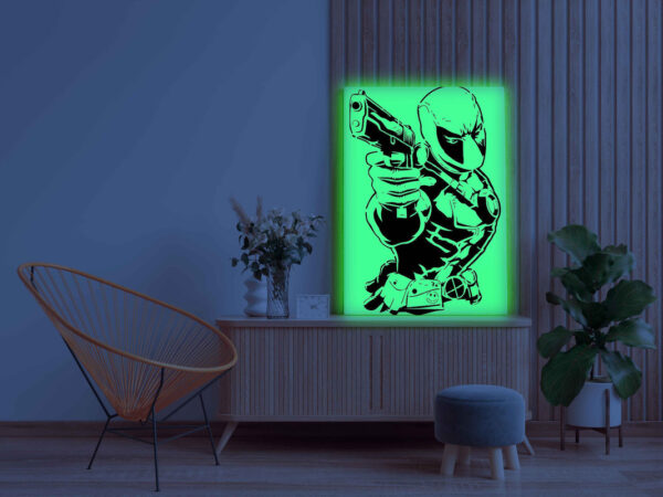 Deadpool Shooting Glow in the Dark Painting Kit – DIY Wall Art for Anti-Hero Fans - Image 3
