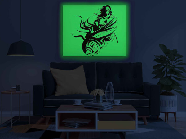 Lord Hanuman with Gada Glow in the Dark Painting Kit – DIY Bajrangbali Wall Art | Eazy Arts - Image 3