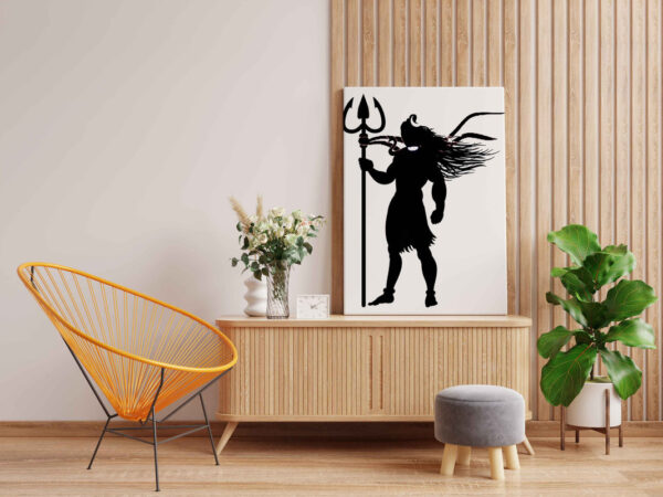 Mahadev Standing with Trishul Painting Kit – Glow in the Dark Devotional Art | Eazy Arts - Image 2