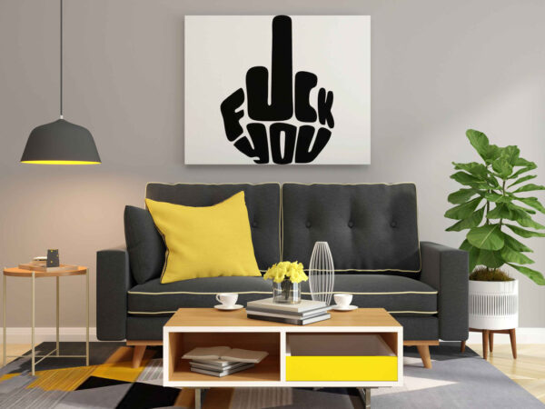 Bold Middle Finger Art Glow in the Dark Kit – Edgy DIY Painting for Adults | Eazy Arts - Image 2