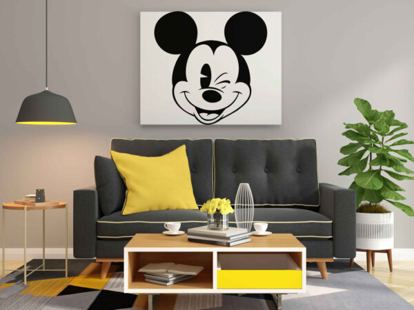 Mickey Mouse Glow in the Dark Painting Kit – Iconic Winking Face DIY Art for Kids | Eazy Arts - Image 2